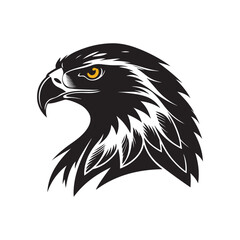 hawk vector silhouette clip art logo design illustration