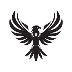 hawk vector silhouette clip art logo design illustration