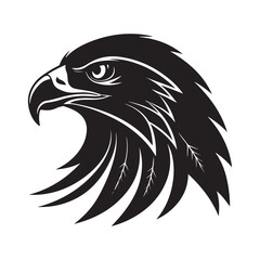 hawk vector silhouette clip art logo design illustration