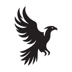 hawk vector silhouette clip art logo design illustration