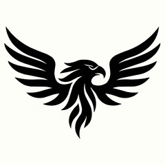 Tribal eagle with spread wings vector illustration for a striking tattoo design