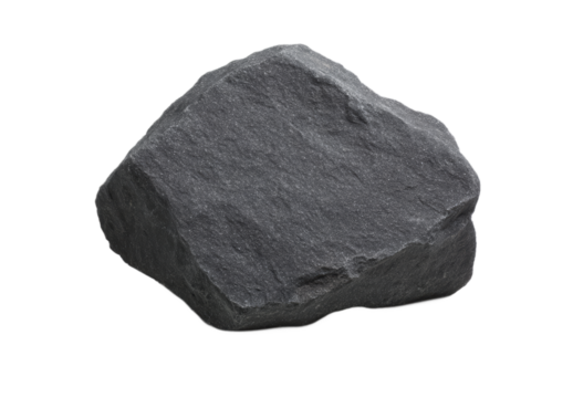 [Transparent Background PNG]Rough Gray Stone Rock Isolated on White Background