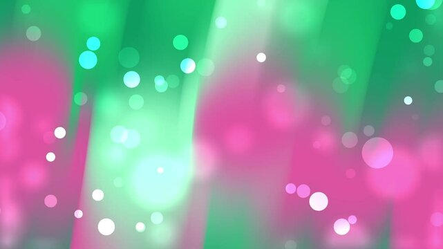Abstract Green and Pink Bokeh Background with Light Streaks