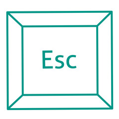 Esc keyboard vector button