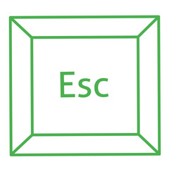 Esc keyboard vector button