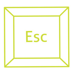 Esc keyboard vector button