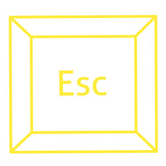 Esc keyboard vector button