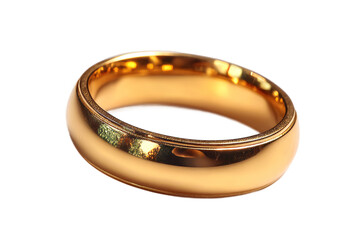 [Transparent Background PNG]Close-up of a Gold Wedding Ring