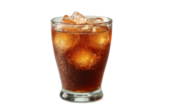 [Transparent Background PNG]Refreshing Iced Soda in a Glass