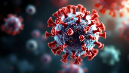 Microscopic view of coronavirus covid19 virus - Powered by Adobe