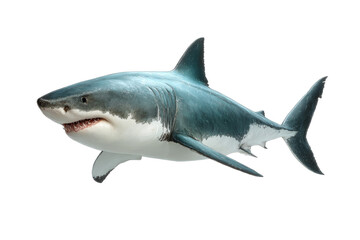 Fototapeta premium [Transparent Background PNG]Great White Shark in Flight