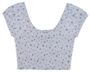 blue shirt isolated on white background