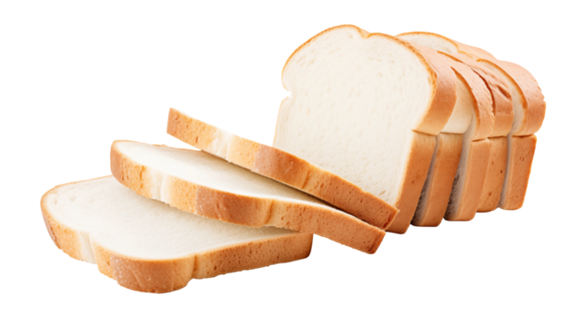 Sliced white bread loaf fresh baked homemade bread bakery food staple breakfast sandwich ingredient toast bread