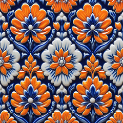 Flower relief decorative ceramic tiles