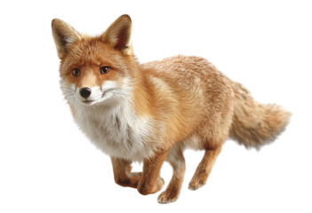 Obraz premium [Transparent Background PNG]Red Fox Running Isolated on White Background