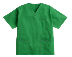 [Transparent Background PNG]Green Medical Scrubs Professional Workwear