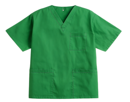 [Transparent Background PNG]Green Medical Scrubs Professional Workwear - Powered by Adobe