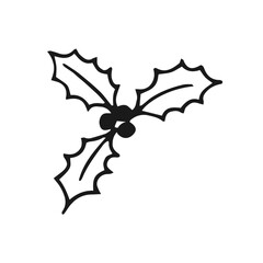 Christmas decorations. Hand drawn vector illustration.