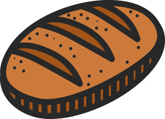 Sourdough Filled Line Icon