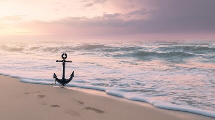 Anchor on Beach Sunrise.