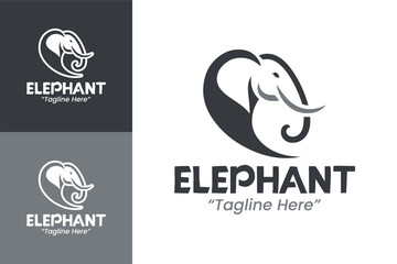 Minimalist Elephant Logo for Corporate Branding and Logo Design