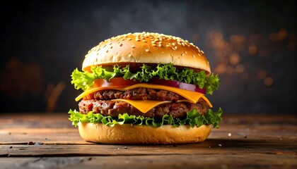 Delicious double cheeseburger