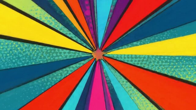 Radial Burst Explosion Pop Art Effect