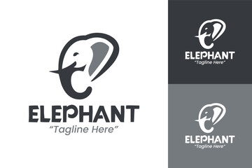 Sleek and Modern Elephant Logo for Professional Brand Identity