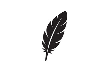 Mystic Feather silhouette vector with white background
