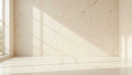 Clean Minimalist Room Mockup Empty Space with Soft Light