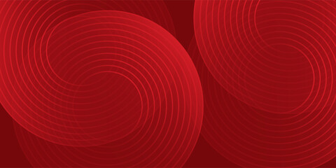Illustration red abstract circle background with dynamic shapes composition abstract modern