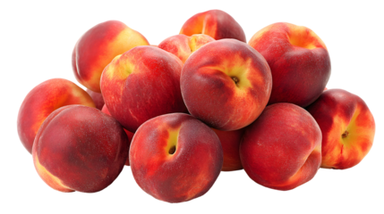Pile of Fresh Peaches with Fuzzy Skin