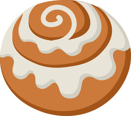 Cinnamon Roll Flat Icon