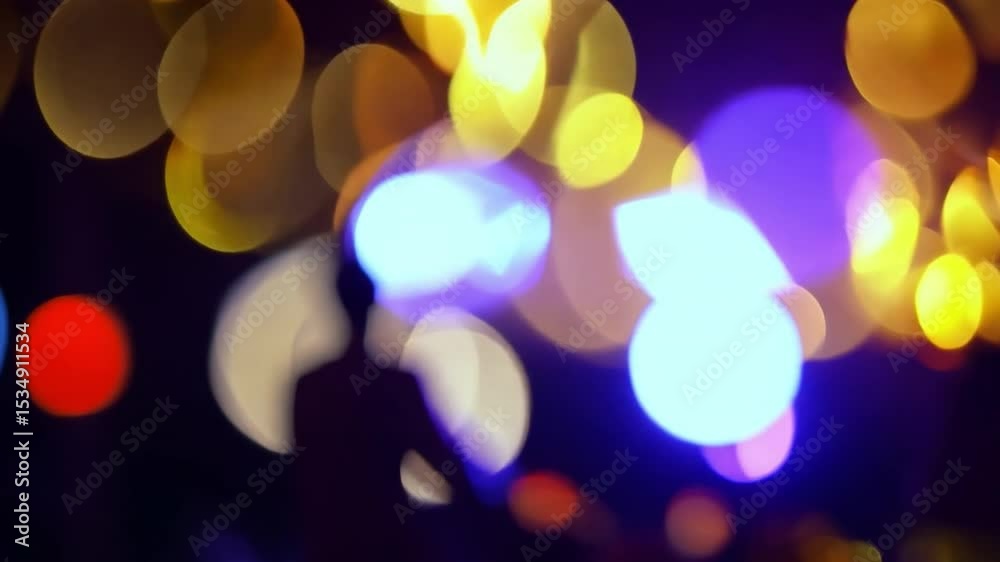 Poster colorful bokeh lights creating a dreamy background for use in design projects and visual media 4k vi