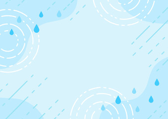 梅雨の雨のフレーム、背景イラスト
