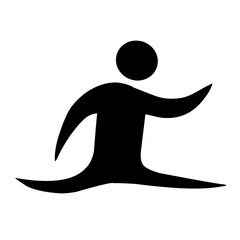 vector stick human jumping