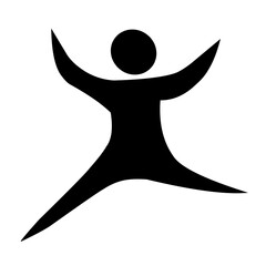 vector stick human jumping