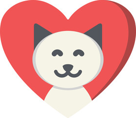 Cat Lover Flat Icon