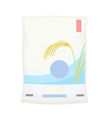 袋入りのお米のイラスト