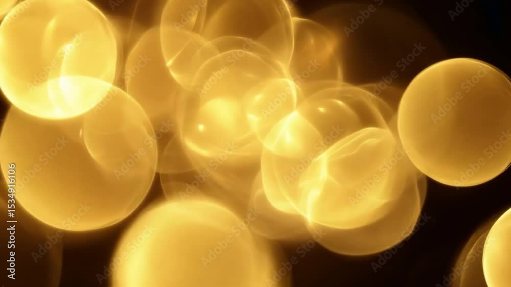 Poster abstract golden lights bokeh pattern with circular shapes creating a dreamy background effect for va