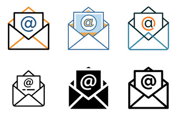 Envelope At Icon Email Message Contact Send Pack