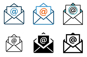 Envelope At Icon Email Message Contact Send Symbol Set