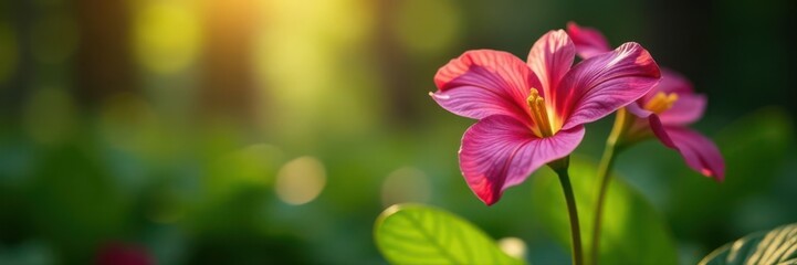 Three-petaled trillium, intricate stamen, dappled sunlight, forest, nature