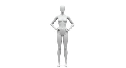 Female Mannequin, Full Body, White, Display, Fashion