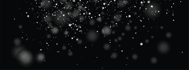 Vector heavy snowfall snowflakes flying snow background