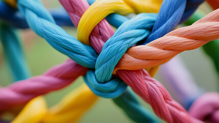 Interwoven Multicolored Ropes in a Complex Knot