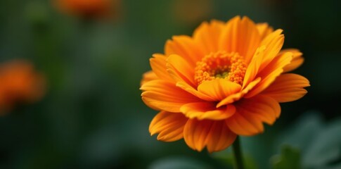 Fototapeta premium Vibrant orange ranunculus, fully bloomed, petals unfurled , colorful, bloom