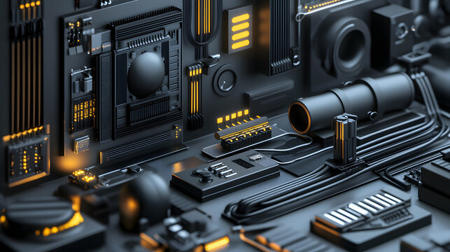 Advanced Cybernetic Circuitry with Integrated Components