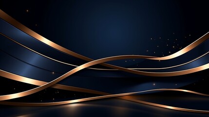 Futuristic Blue Wave Vector Background with Smooth Flowing Lines