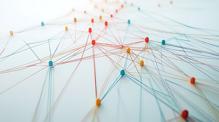 Colorful Network Connections with Interlinked Nodes